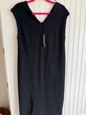 Tahari Black Midi Dress